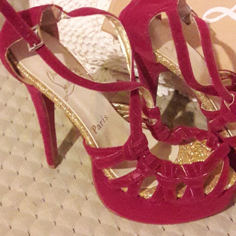 Louboutin fuschia high heels